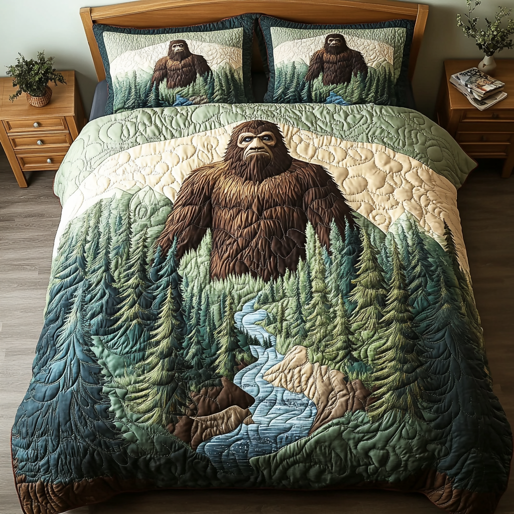 Hidden Giant 3-Piece Quilted Bedding Set NCU0VH5986