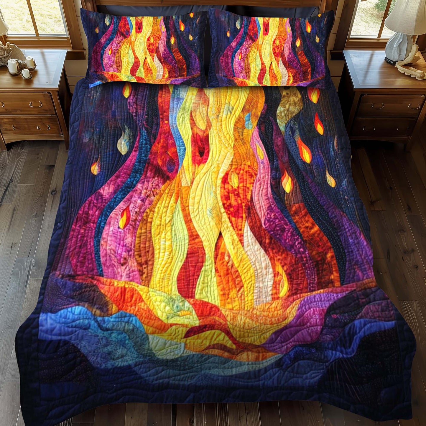 Hidden Glade 3-Piece Quilted Bedding Set NCU0NT630