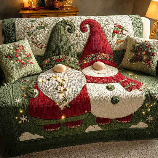 Hidden Gnome Hollow Quilted Sofa Cover NCU0TD1043