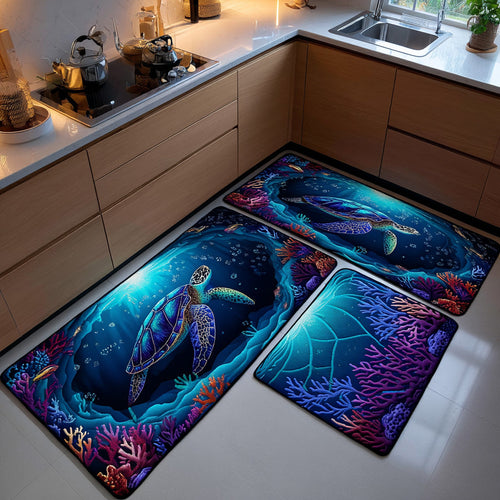 Hidden Reef Kitchen Area Rug NCU0TD1440