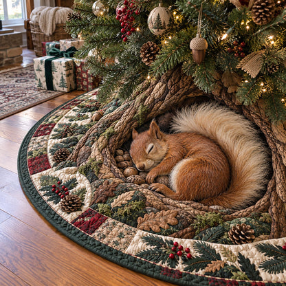 Hidden Treasures of Forest Christmas Quilted Tree Skirt NCU0PT12222
