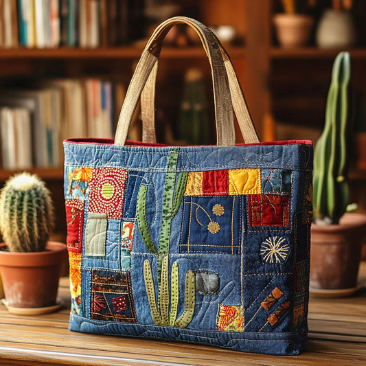 High Noon Threads Quilted Tote Bag NCU0PT8591