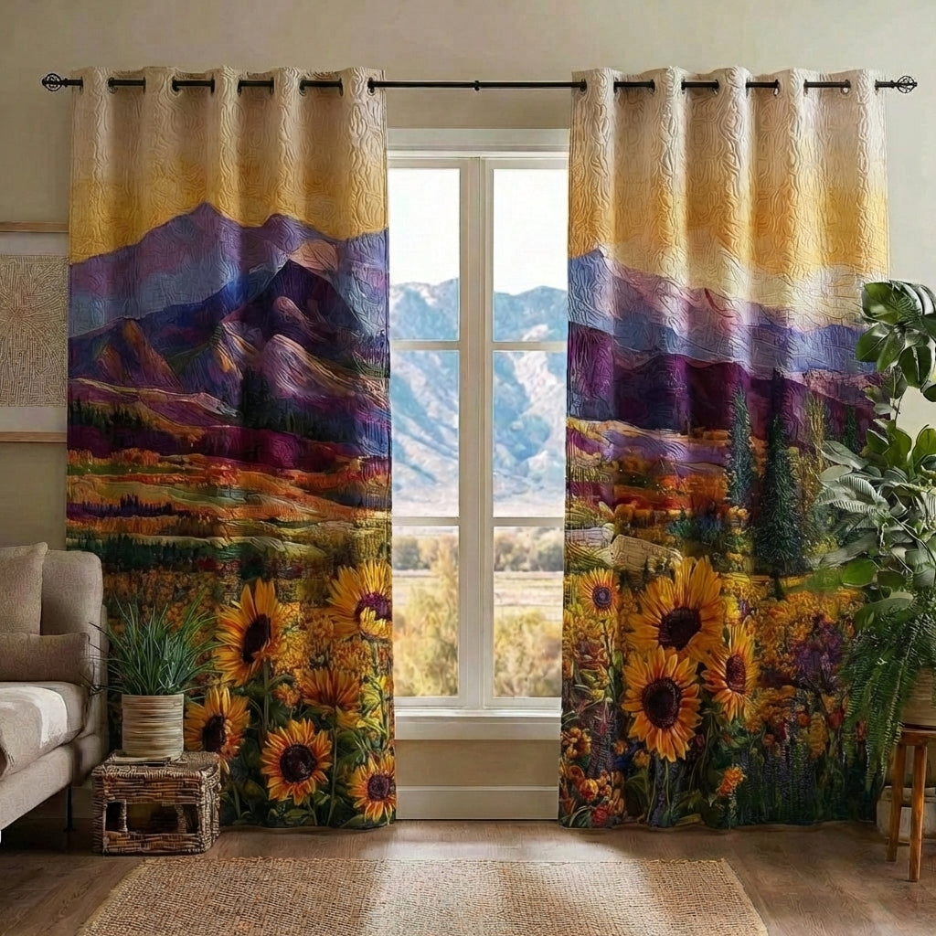 Highland Bloom Quilted Curtains NCU0HH1767
