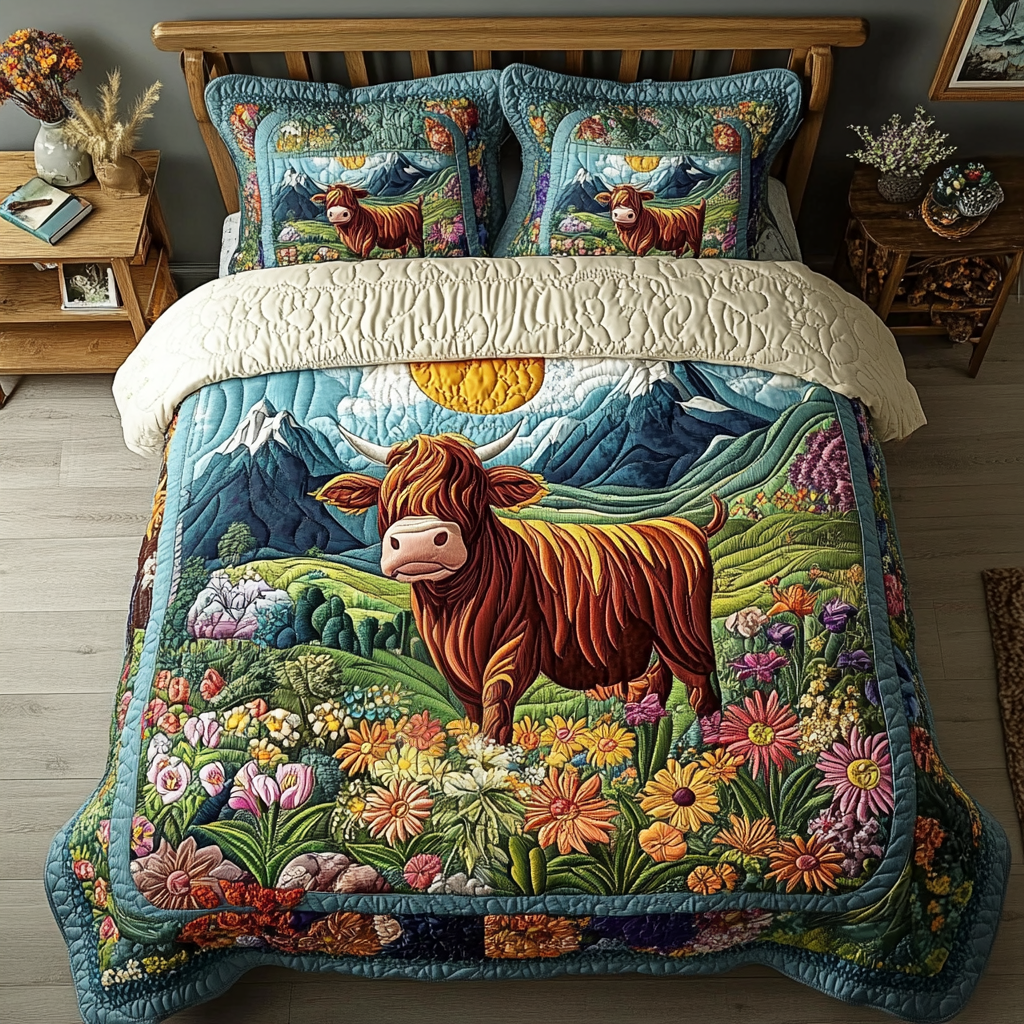 Highland Bliss 3-Piece Quilted Bedding Set NCU0VH2172