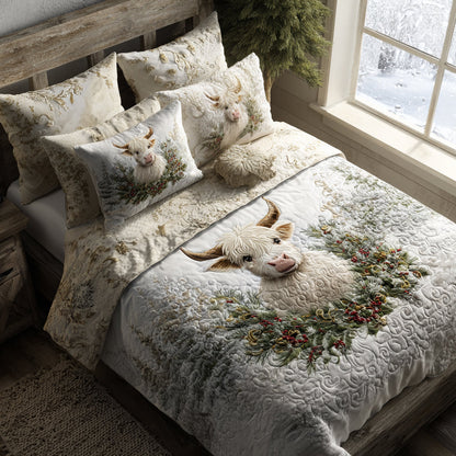 Highland Bloom 3-Piece Quilted Bedding Set NCU0DV8867