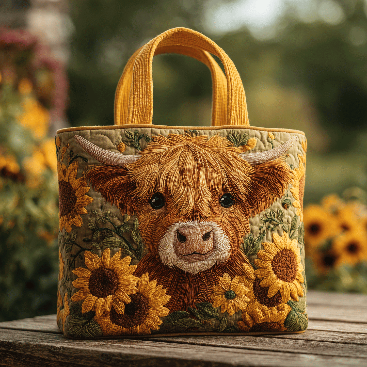 Highland Bloom Quilted Tote Bag NCU0TH2753