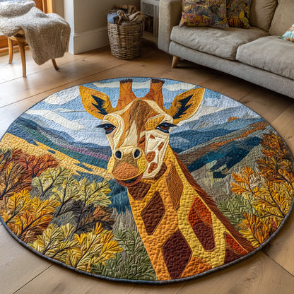 Highland Giraffe Quilted Round Mat NCU0HH441