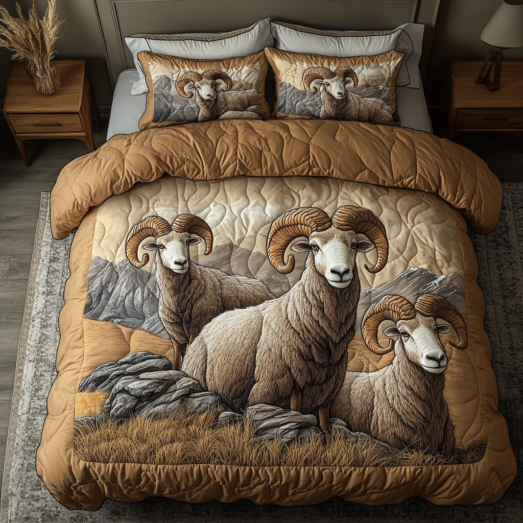 Highland Glory 3-Piece Quilted Bedding Set NCU0DK6581