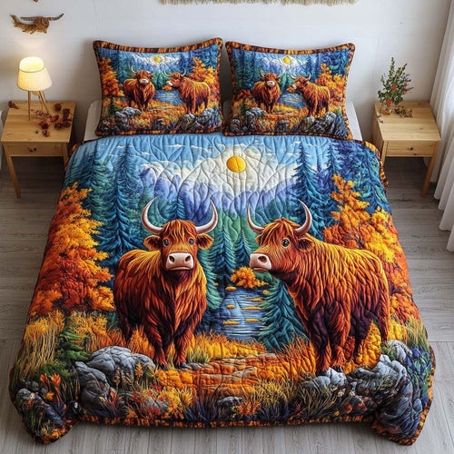 Highland Glory 3-Piece Quilted Bedding Set NCU0NT9262