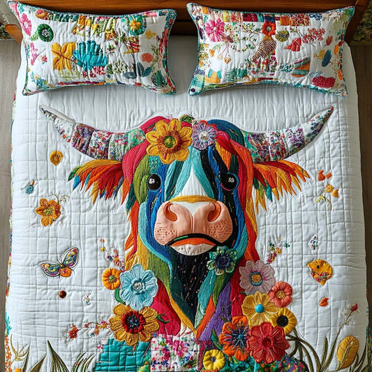 Highland Heartbeat 3-Piece Quilted Bedding Set NCU0NT8294