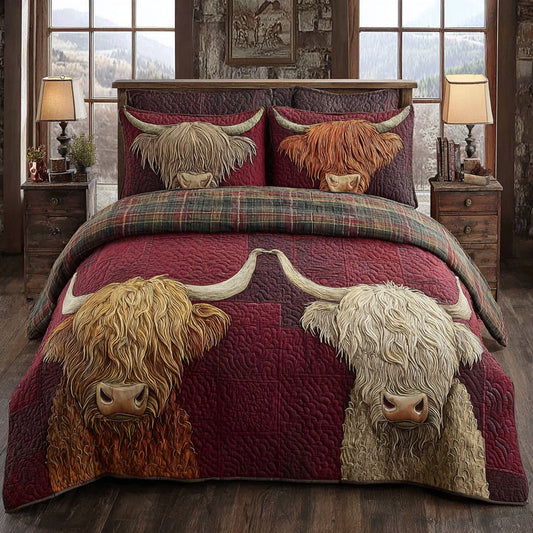 Highland Peace 3-Piece Quilted Bedding Set NCU0DV8871