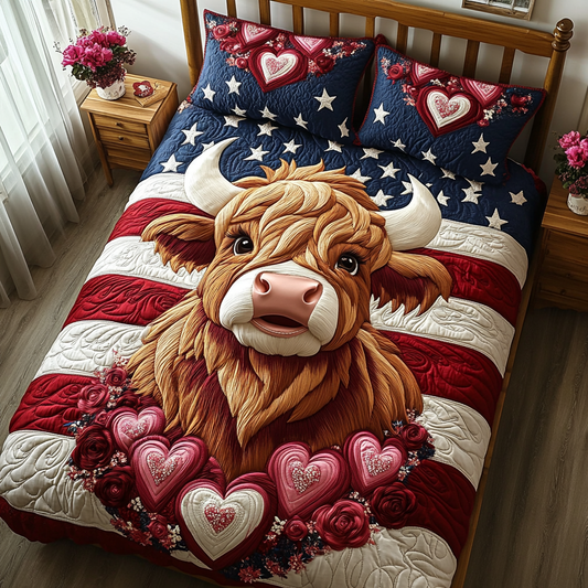 Highland Proud Love 3-Piece Quilted Bedding Set NCU0DV2339