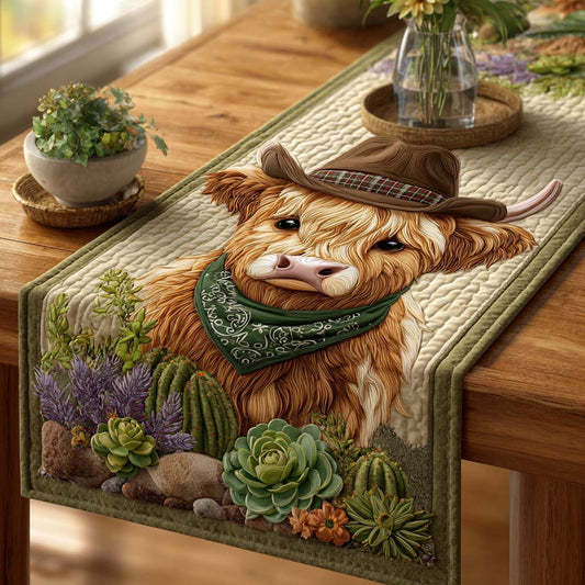 Highland Rodeo Quilted Table Runner NCU0NT11630