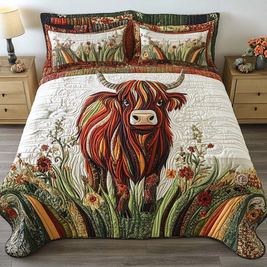 Highland Rustic Beauty 3-Piece Quilted Bedding Set NCU0NT8296