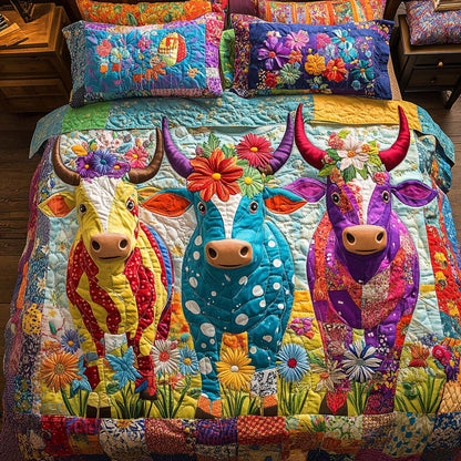 Highland Sunset Glow 3-Piece Quilted Bedding Set NCU0NT8297