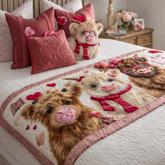 Highland Valentine Quilted Bed Runner NCU0NT11639
