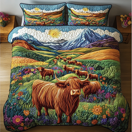 Highland View 3-Piece Quilted Bedding Set NCU0VH2177