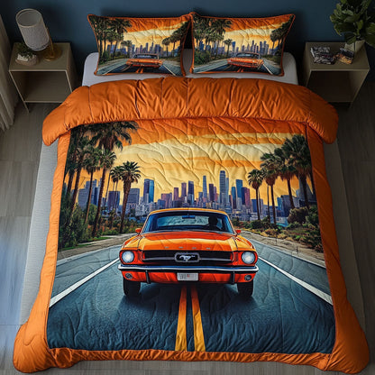 Highway Vibes 3-Piece Quilted Bedding Set NCU0NT6107