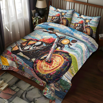 Highways and Horizons 3-Piece Quilted Bedding Set NCU0PT5704