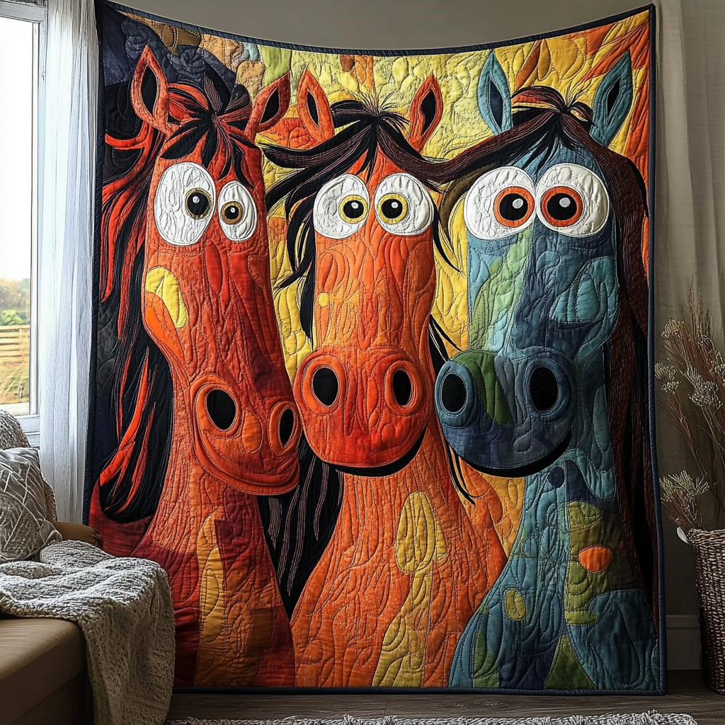 Hilarious Horse Quilted Blanket NCU0DV5473