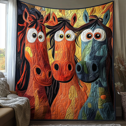 Hilarious Horse Quilted Blanket NCU0DV5473