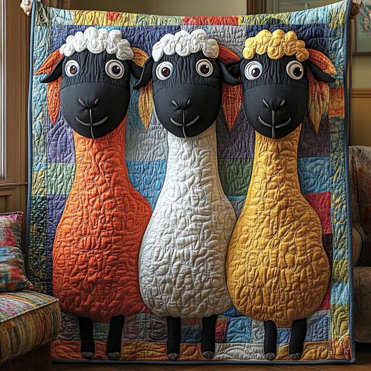 Hilarious Sheeps Quilted Blanket NCU0DV5541
