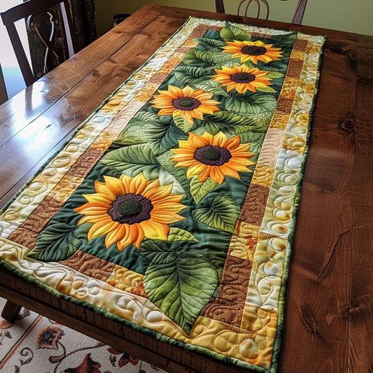 Sunflower Quilted Table Runner NCU0VT213