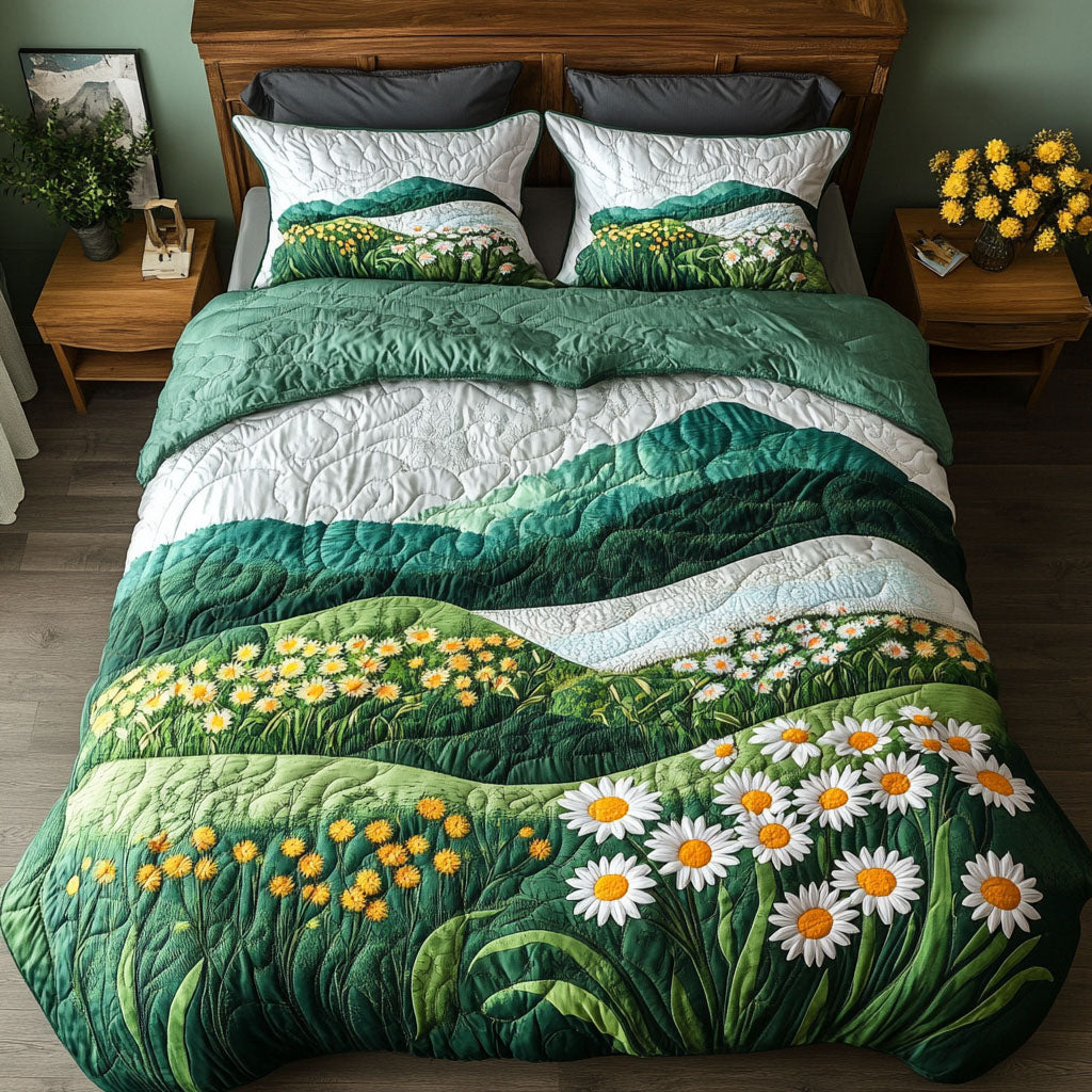 Hillside Bloom 3-Piece Quilted Bedding Set NCU0NT6000