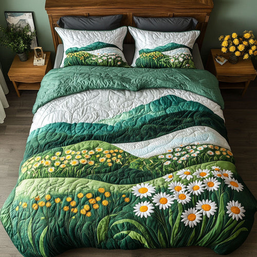 Hillside Bloom 3-Piece Quilted Bedding Set NCU0NT6000