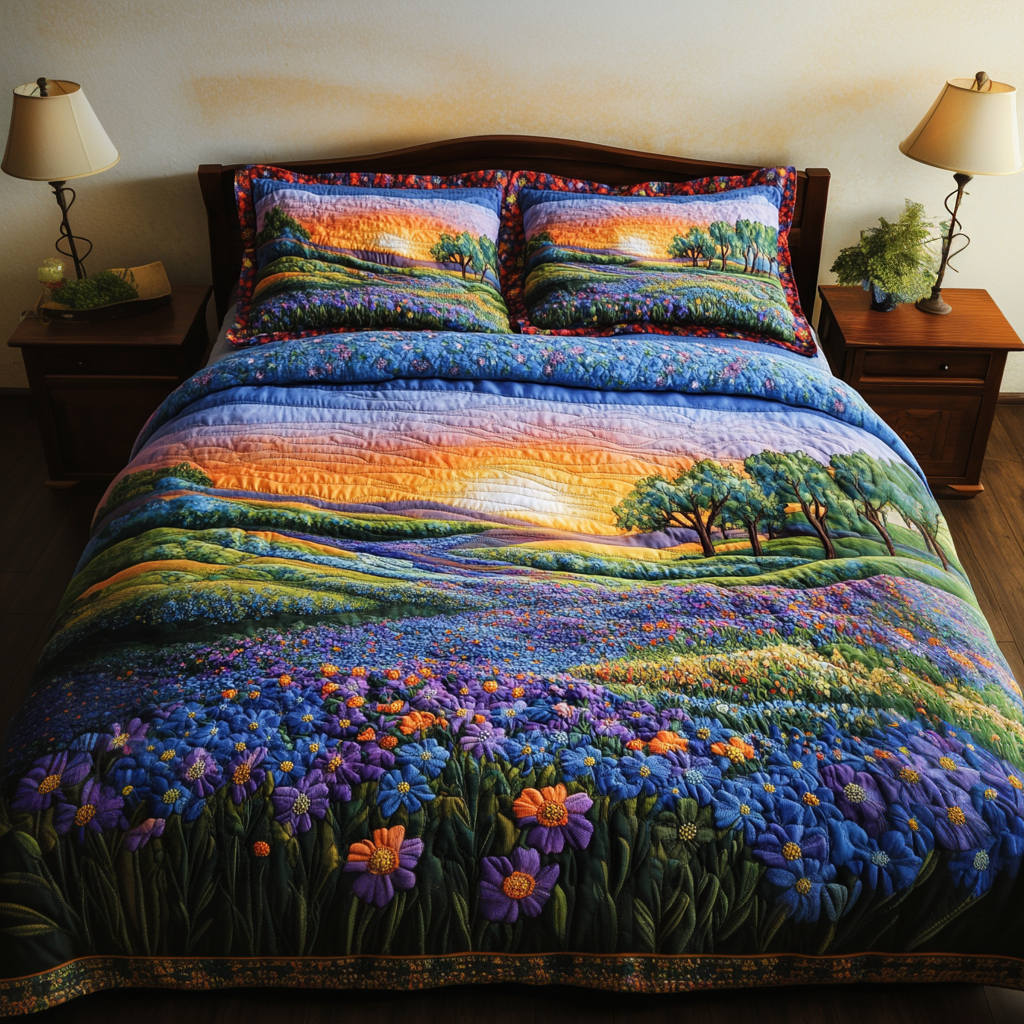 Hilltop Haven 3-Piece Quilted Bedding Set NCU0VL2132