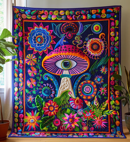 Hippie Shroom Haven Quilted Blanket NCU0PT271