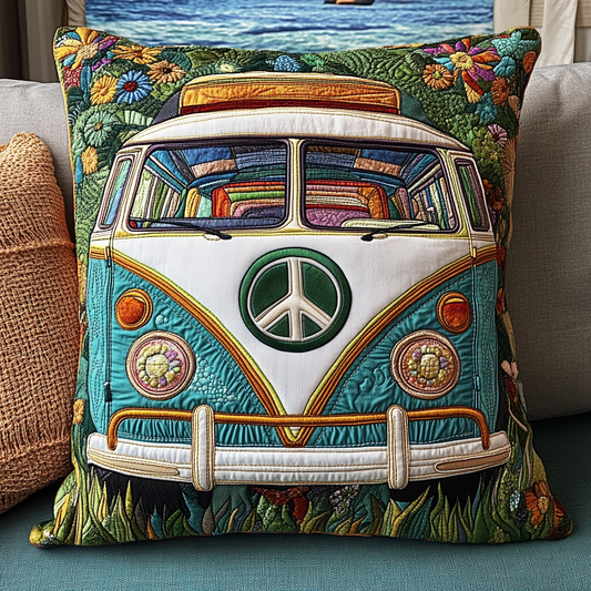 Hippie Van Quilted Pillow Case NCU0PT4228