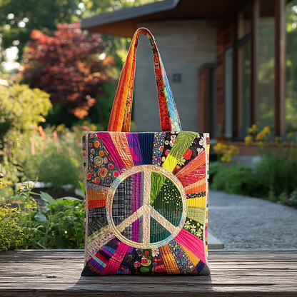 Hippie Bloom Quilted Tote Bag NCU0PT8198