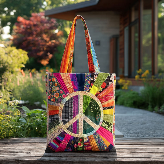 Hippie Bloom Quilted Tote Bag NCU0PT8198
