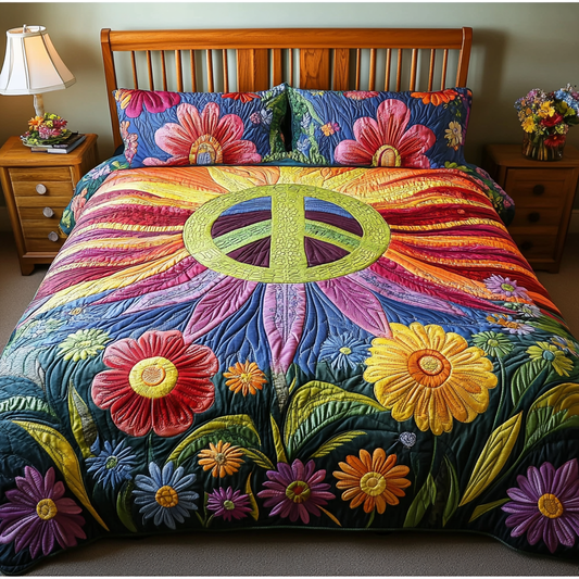 Hippie Dream 3-Piece Quilted Bedding Set NCU0DK7553