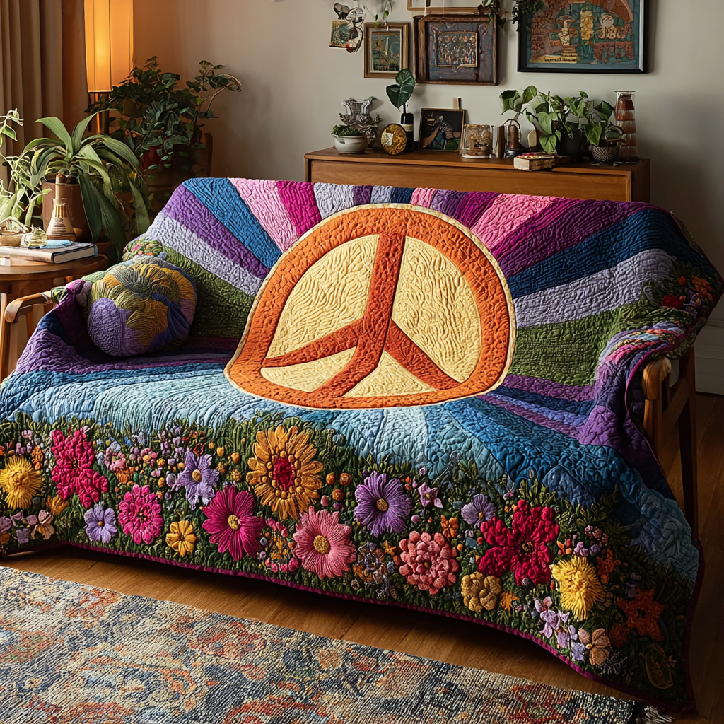 Hippie Dream Quilted Sofa Cover NCU0DK10846