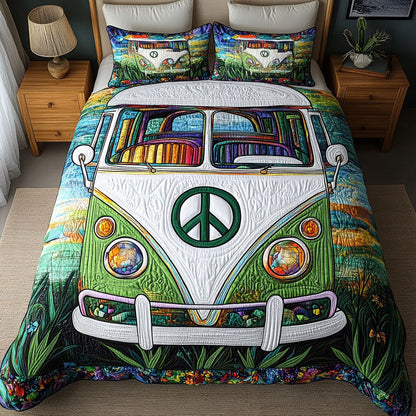 Hippie Dreamscape 3-Piece Quilted Bedding Set NCU0PT4026