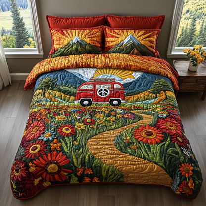 Hippie Dreamscape 3-Piece Quilted Bedding Set NCU0DV4156