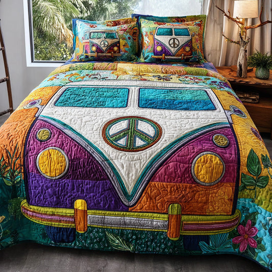 Hippie Drive 3-Piece Quilted Bedding Set NCU0DV7362