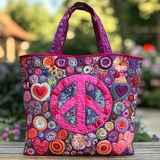 Hippie Garden Quilted Tote Bag NCU0DK9526