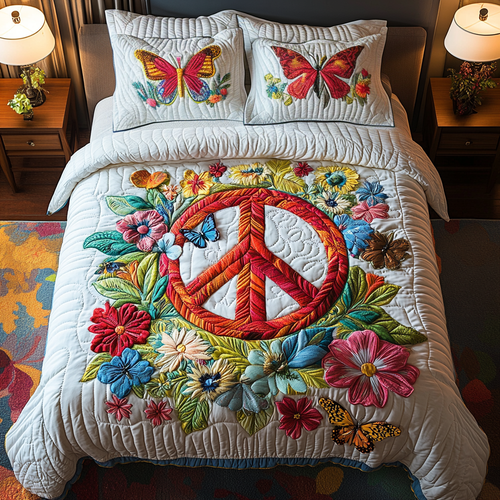 Hippie Haven 3-Piece Quilted Bedding Set NCU0VH3087