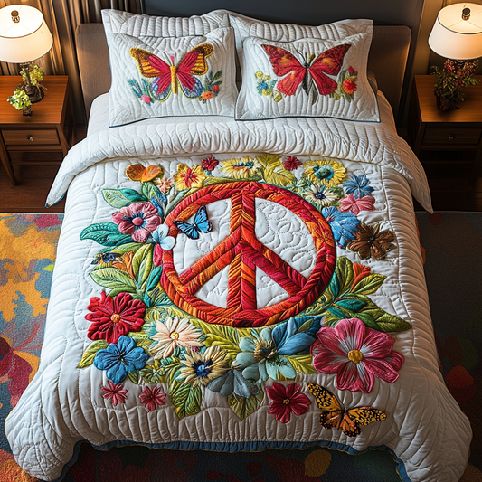 Hippie Haven 3-Piece Quilted Bedding Set NCU0VH3087