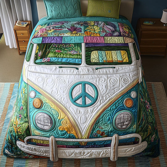 Hippie Hideaway 3-Piece Quilted Bedding Set NCU0PT4058