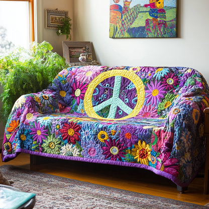 Hippie Joy Quilted Sofa Cover NCU0DK11315