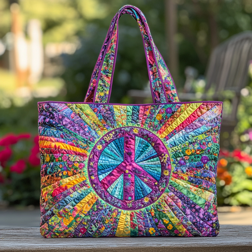 Hippie Light Quilted Tote Bag NCU0DK9523