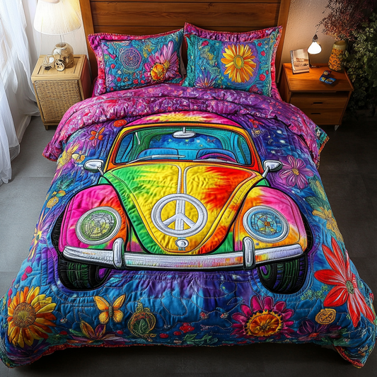 Hippie Ride 3-Piece Quilted Bedding Set NCU0DK7894