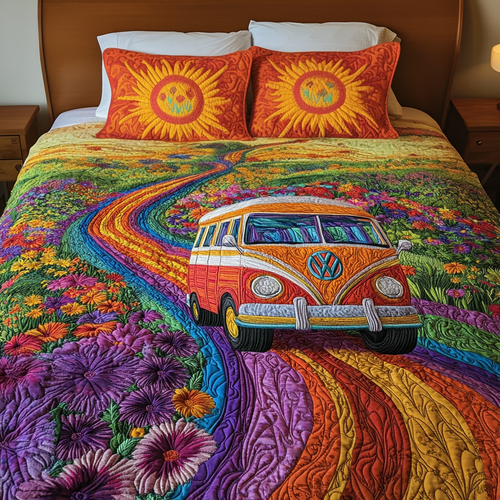 Hippie Ride 3-Piece Quilted Bedding Set NCU0VH5120