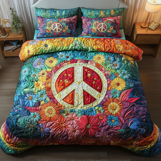 Hippie Soul 3-Piece Quilted Bedding Set NCU0DK7550