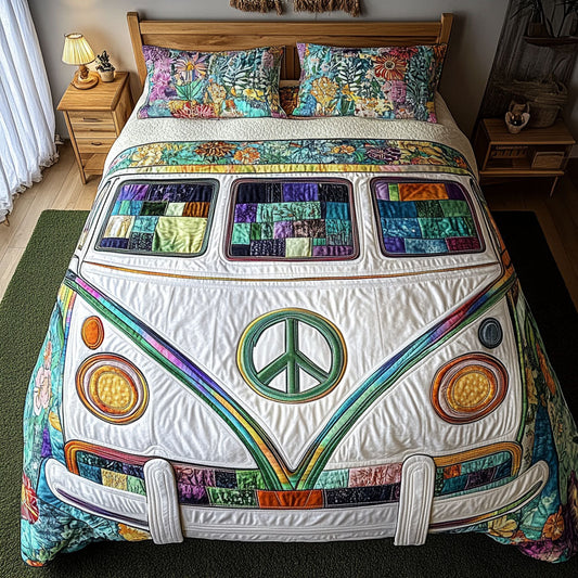 Hippie Spirit Comfort 3-Piece Quilted Bedding Set NCU0PT4173