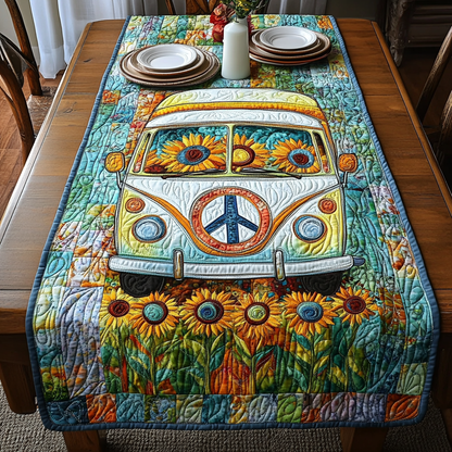 Hippie Sunflower Journey Quilted Table Runner NCU0DV5352